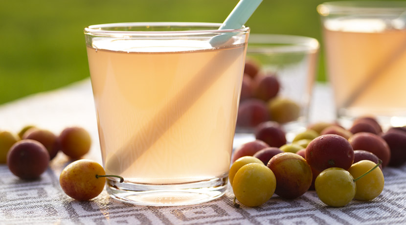Saft aus Kirschpflaumen